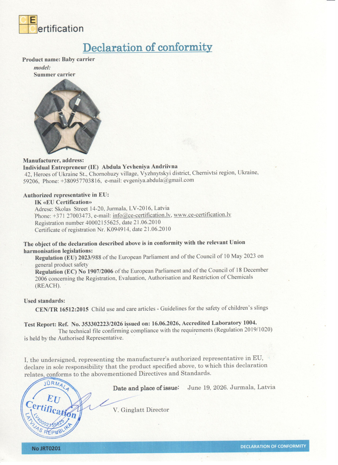authorized representative